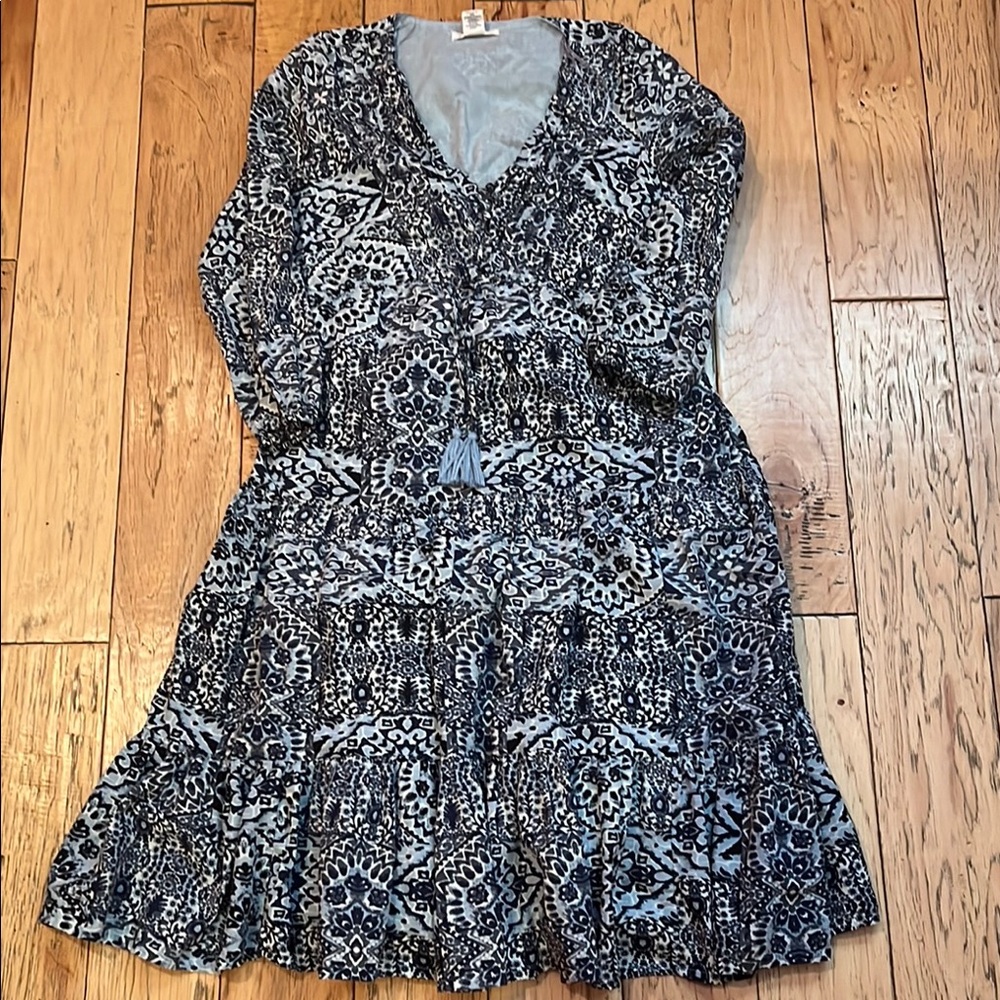Lucky Brand Gray Patterned Top